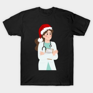 Mom Physician Christmas Doctor GP Present T-Shirt